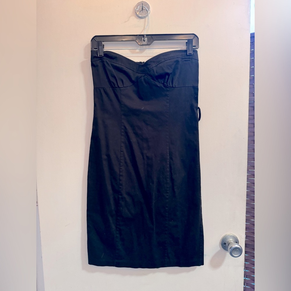 Geri C. Black Strapless Cocktail Dress - Medium